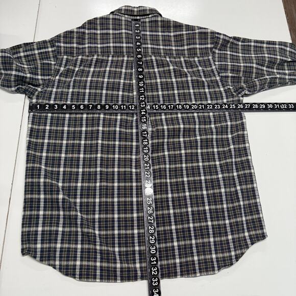 Columbia Shirt Mens XXL Green Blue White Plaid Button Up Long Sleeve Outdoors - Picture 3 of 9